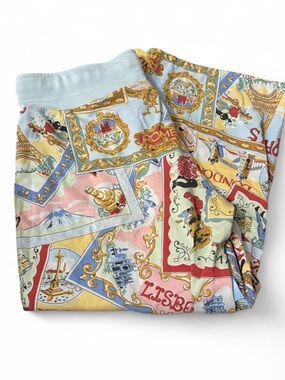 Nick & Nora Blue Places Lounge Pants Pajama Bottoms Sz S